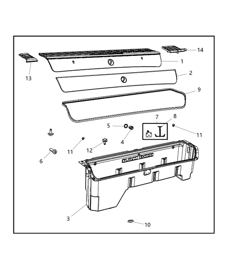 2012 Ram 2500 Bin Box Diagram