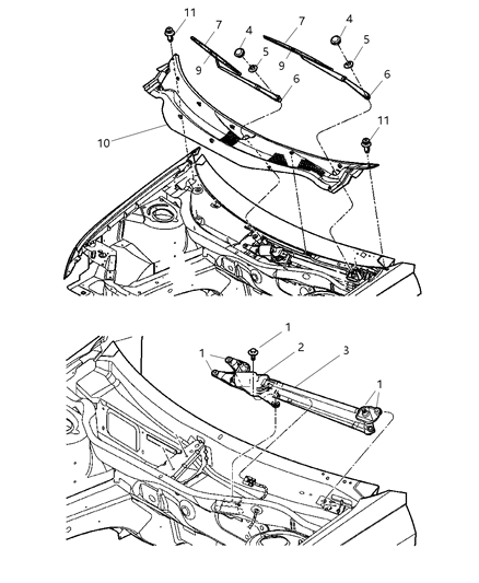 2005 Chrysler Pacifica Windshield Wiper System Diagram