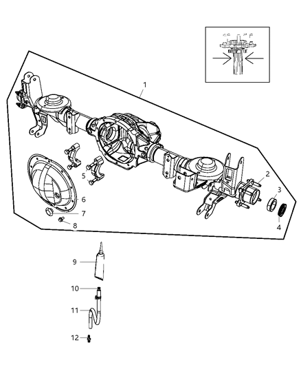 2008 Jeep Liberty Housing And Vent, Rear Axle Diagram