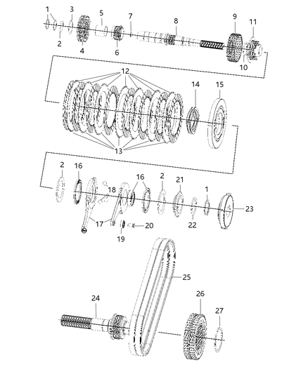 2009 Dodge Durango Gear Train Diagram 1