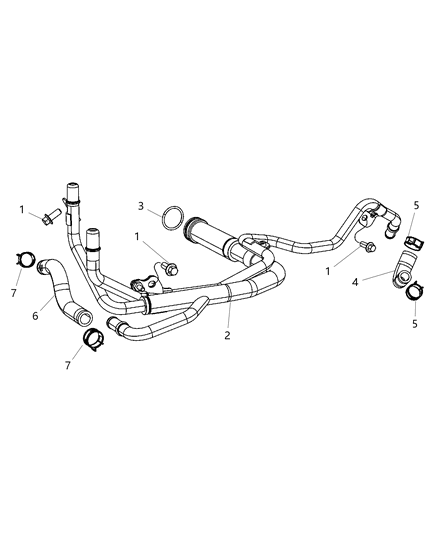 2013 Chrysler 300 Coolant Tubes Diagram 1