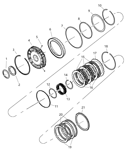 2007 Jeep Commander 2 & 4 Clutch Retainer Diagram 1