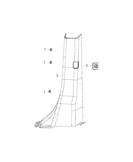 2012 Ram C/V Switch, Sliding Doors Pillar Diagram