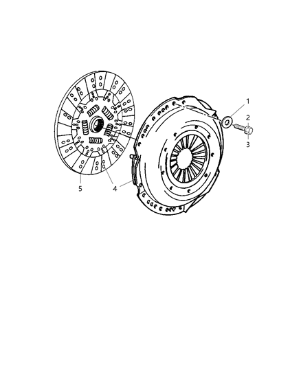 1999 Dodge Ram 3500 Disc-Clutch Diagram for 52107611AB