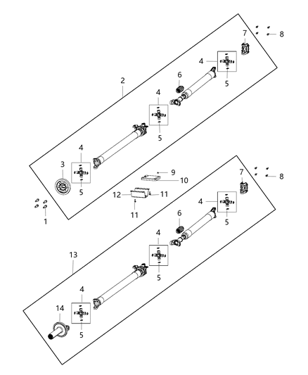 2013 Ram 3500 Shaft - Drive Diagram 2