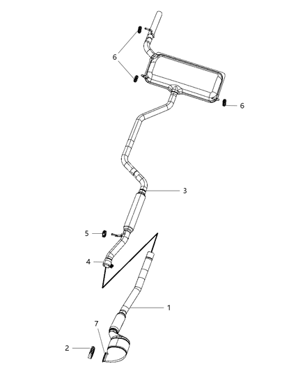 2007 Dodge Avenger Exhaust System Diagram 1