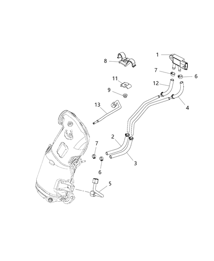 2019 Jeep Renegade Differential Exhaust Pressure System Diagram