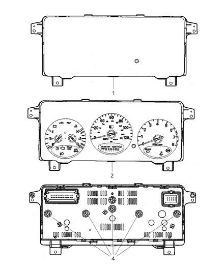 2005 Chrysler PT Cruiser Cluster-Instrument Panel Diagram for 4671815AN