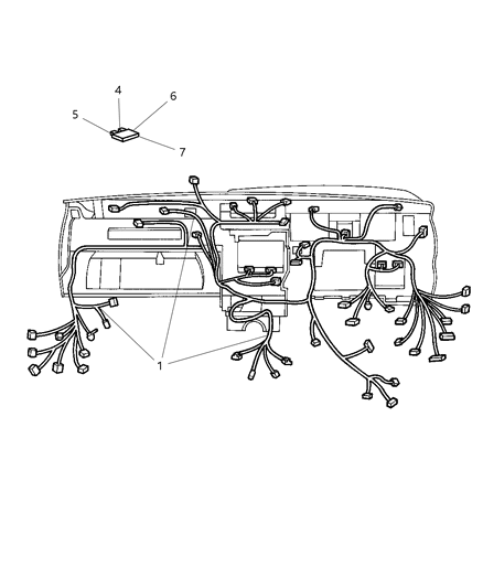 2001 Jeep Grand Cherokee Wiring Instrument Panel Diagram for 56042925AD