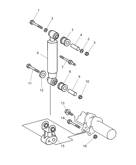 2003 Dodge Sprinter 3500 Bushing-Shock Absorber Diagram for 5133874AA