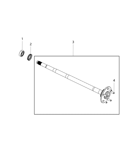 2020 Ram 1500 Axle Shafts, Rear Diagram