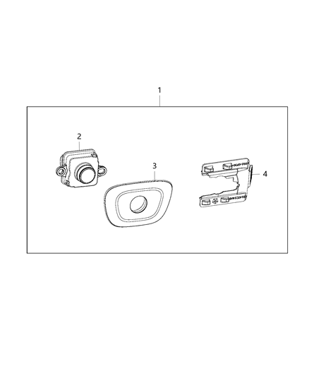 2016 Jeep Cherokee Camera-With Bezel Diagram for 1YR54KFSAI