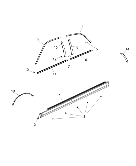 2018 Chrysler 300 Exterior Ornamentation Diagram