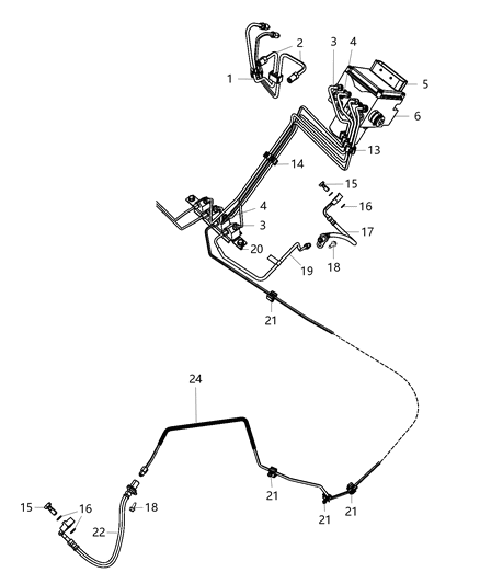 2015 Ram 1500 Tube-Brake Diagram for 68213290AA