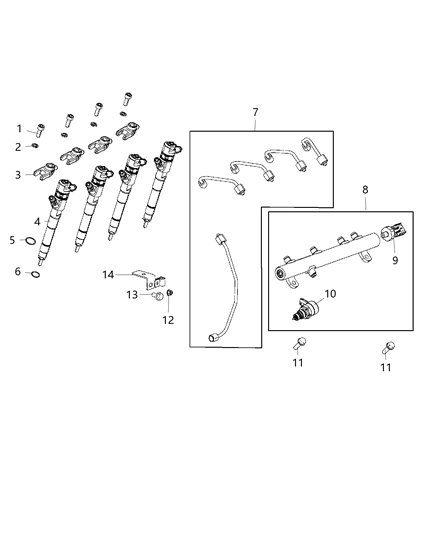 2014 Ram ProMaster 1500 Fuel Rail Diagram 1