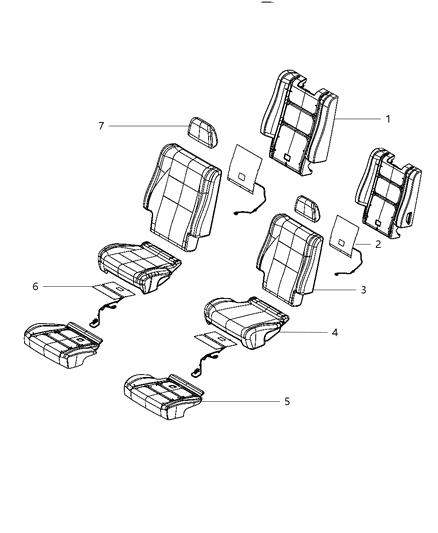 2015 Dodge Durango Rear Seat - Quad Diagram 1