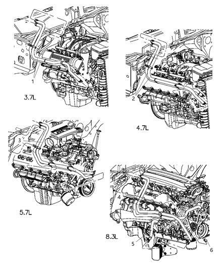 2006 Dodge Ram 1500 Hose-Heater Diagram for 55056671AB