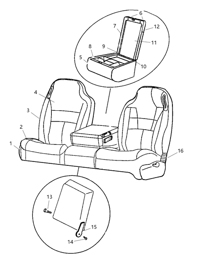 2002 Dodge Ram 3500 Quad & Club Cab Front Seat Diagram 3