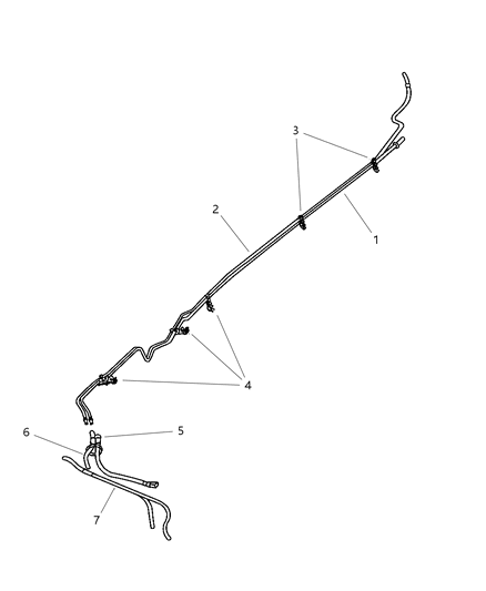 2001 Jeep Wrangler Fuel Lines, Rear Diagram 2