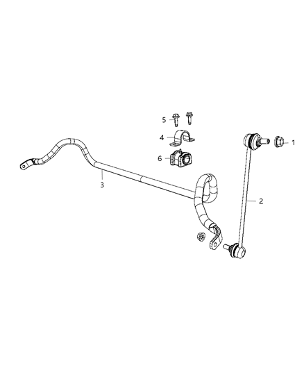 2013 Jeep Patriot Front Stabilizer Bar Diagram