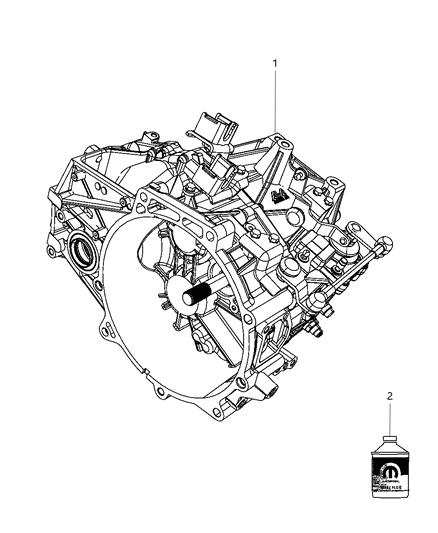 2013 Jeep Compass Transmission / Transaxle Assembly Diagram 1