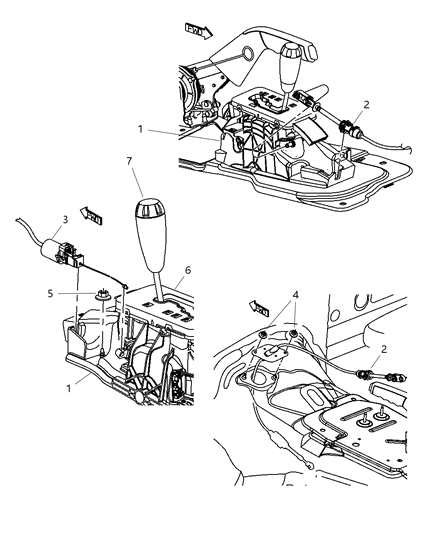 2007 Dodge Nitro Gearshift Controls Diagram 2