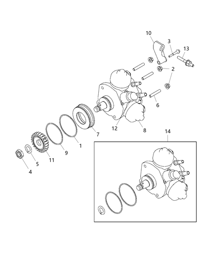 2019 Ram 5500 Gear-Injection Pump Diagram for 68447591AA