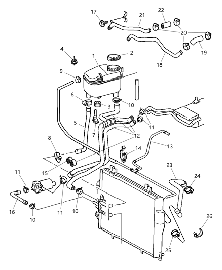 2005 Chrysler Crossfire Tank - Coolant Reserve Diagram 2