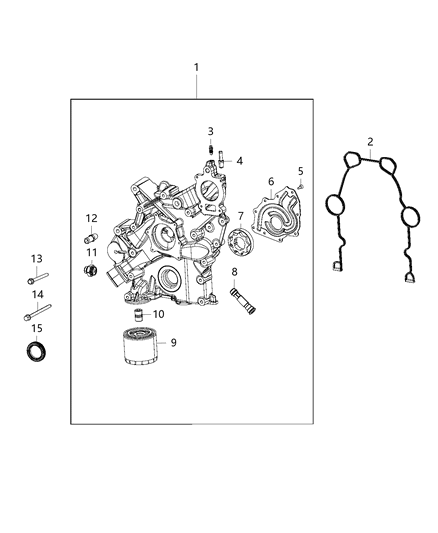 2015 Dodge Viper Rotor-Oil Pump Diagram for 5037947AA