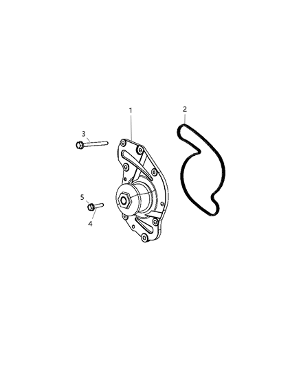 2009 Dodge Charger Water Pump & Related Parts Diagram 2