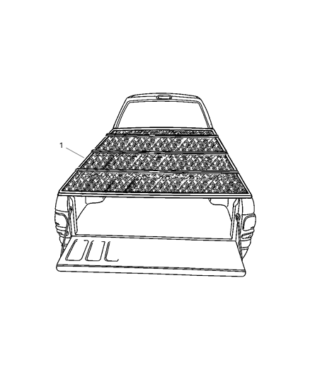 2002 Dodge Ram 2500 Cover Kit, Tonneau - Folding Diagram