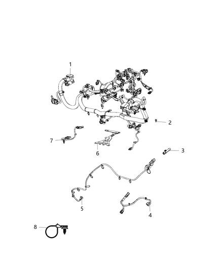 2019 Jeep Cherokee Wiring-Engine Diagram for 68224776AE