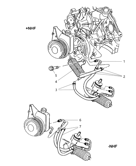 2003 Dodge Durango Power Steering Hoses Diagram 4