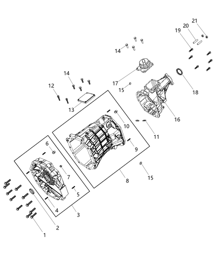 2017 Dodge Viper Housing-Transmission Diagram for 68211570AA