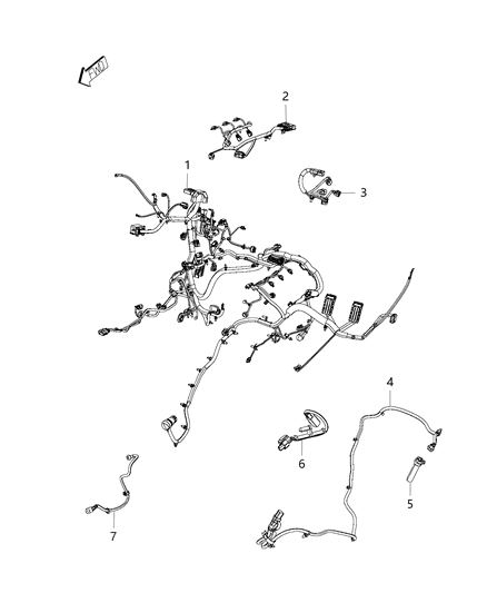 2014 Ram 1500 Wiring-Engine Diagram for 68189061AC