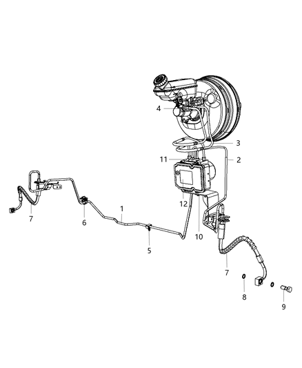 2011 Chrysler Town & Country Line-Brake Diagram for 4683996AH