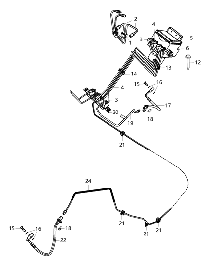 2018 Ram 1500 Tube-Brake Diagram for 68258951AA