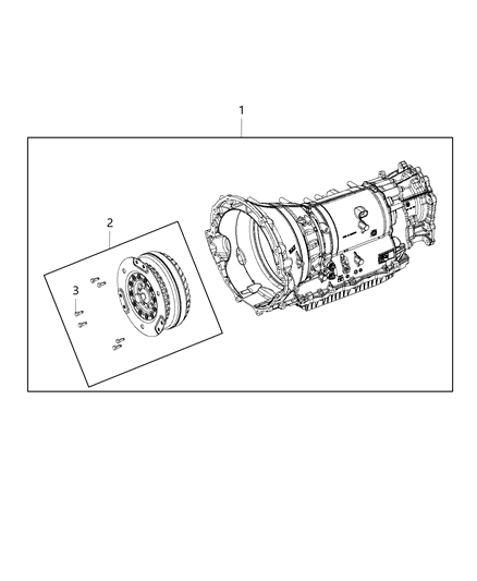 2015 Dodge Challenger Transmission / Transaxle Assembly Diagram 1