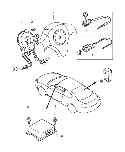 2005 Chrysler Sebring Airbag System Diagram