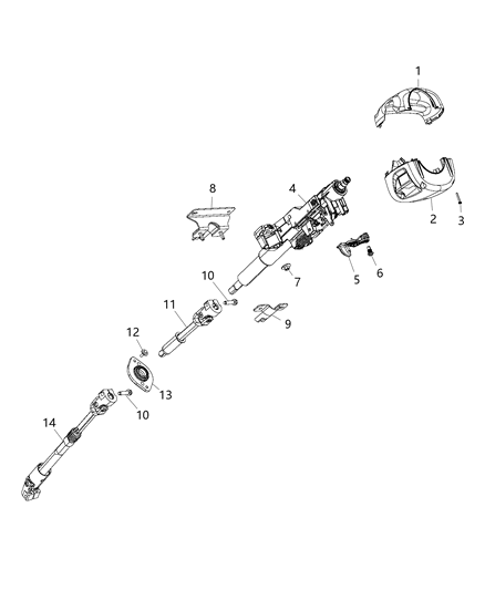 2015 Dodge Viper SHROUD-Steering Column Diagram for 1UL89DX9AB