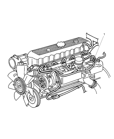 2003 Jeep Liberty Bracket-Wiring Harness Diagram for 56041824AE