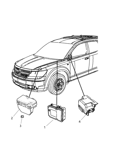 2009 Dodge Journey Modules Brakes, Suspension And Steering Diagram