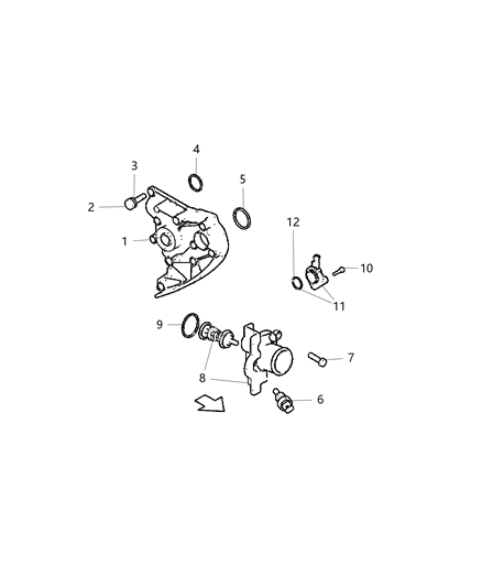 2021 Ram ProMaster 3500 Pump-Water Diagram for 68095459AA