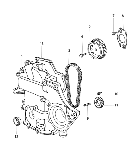 2005 Chrysler Pacifica Timing Chain & Cover Diagram