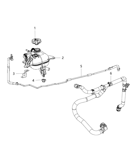 2017 Chrysler Pacifica Reservoir Coolant Electronics And Related Parts Diagram