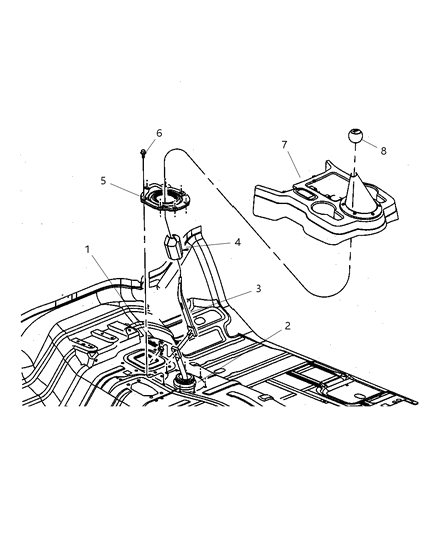 2006 Dodge Ram 1500 Boot-Gear Shift Lever Diagram for 5029493AB