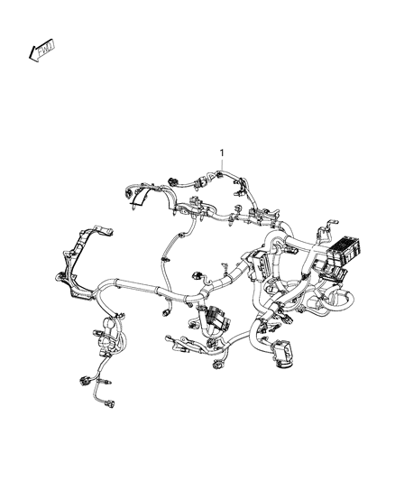 2017 Jeep Cherokee Wiring-Engine Diagram for 68302876AA