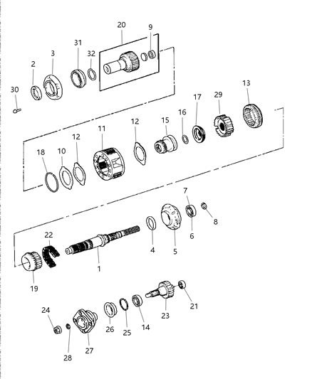 1998 Dodge Dakota Gear Train Diagram 1