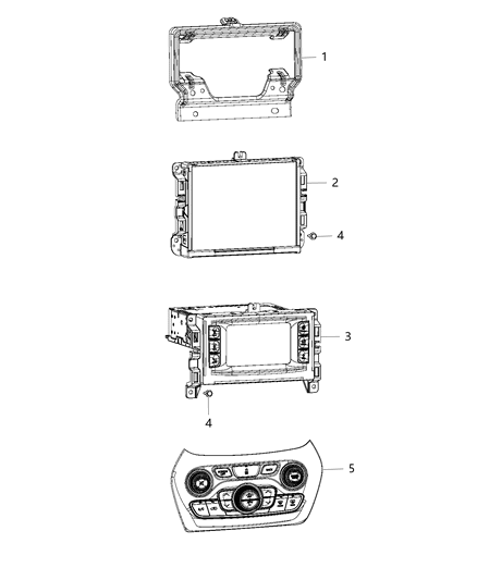 2016 Jeep Cherokee Bracket-Radio Diagram for 68166085AA