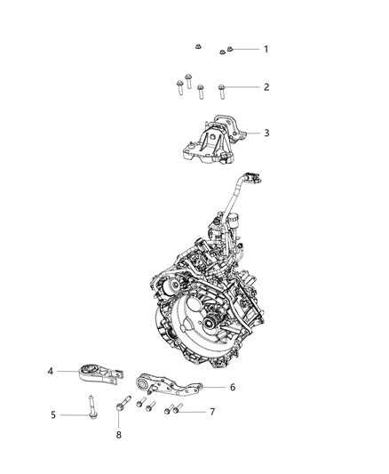 2016 Ram ProMaster 1500 Mounting Support Diagram